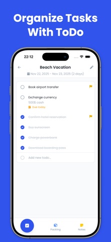 Travel Packing List by Weather screenshot
