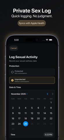 Hushwell: Sexual Wellness Log screenshot