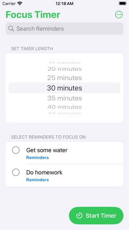 Reminder Focus Timer