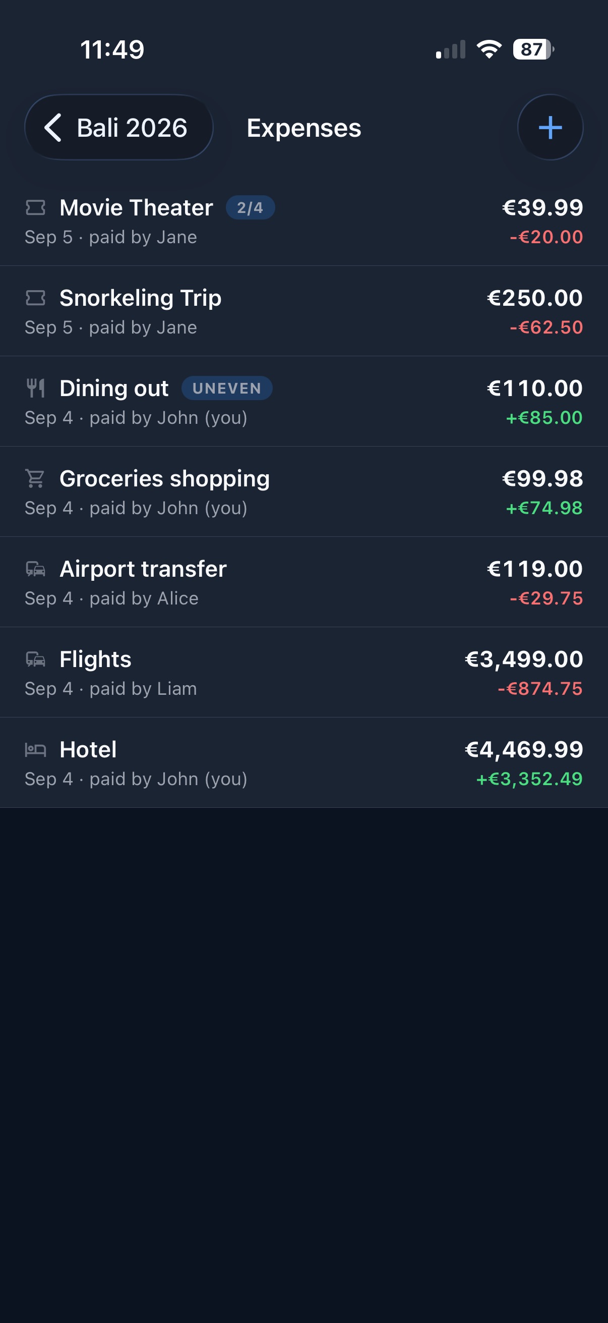 Screenshot 1 of Call it Quits - Group Expenses