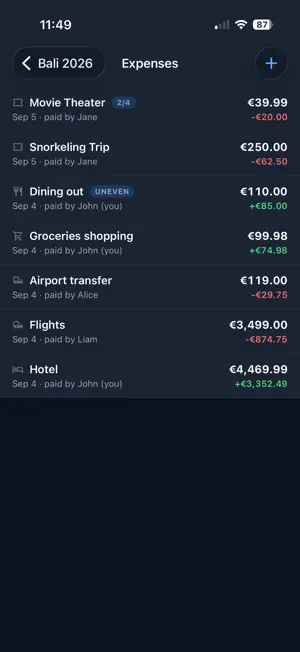 Call it Quits - Group Expenses screenshot 1