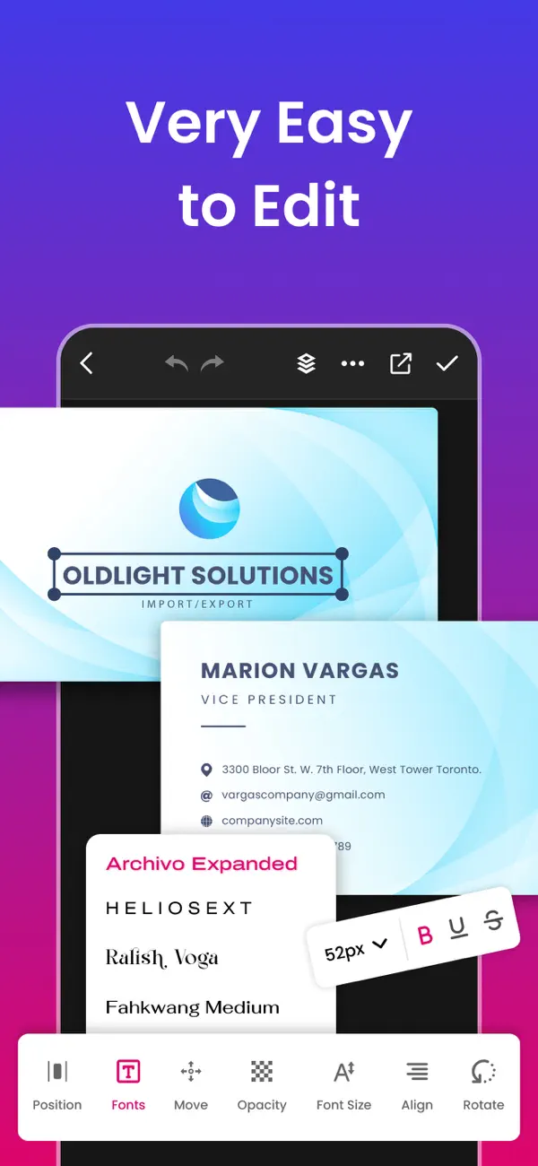 Screenshot #3 pour Business Card Maker: Generator