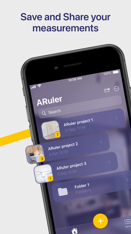 #8. Ruler: Measure, Measuring Tape (iOS) Podle: Grymala sp. z o.o.