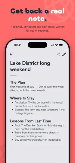 Captura de pantalla de BrainFlow: AI Voice Notes en iPhone 2