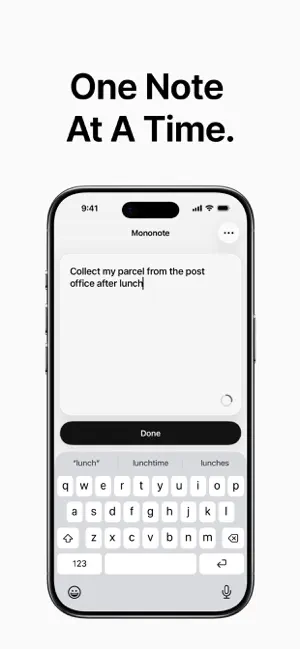 Mononote: One Note iPhone screenshot 1