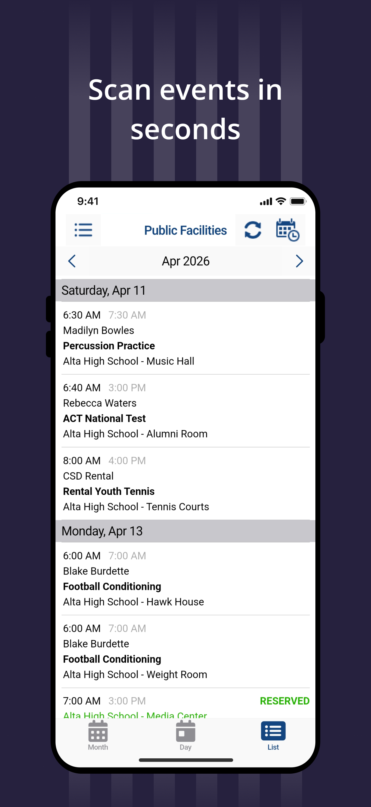 Facility Scheduler screenshot 3