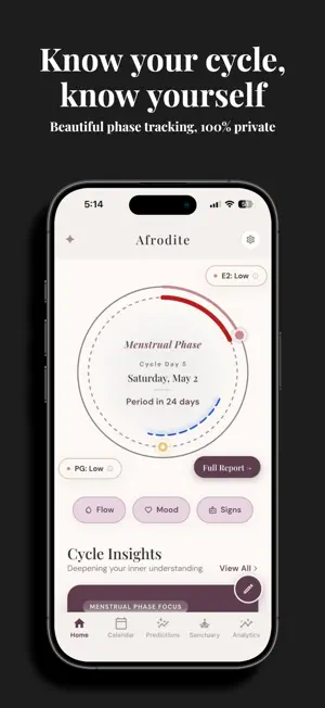 Afrodite Cycle Tracker screenshot 1