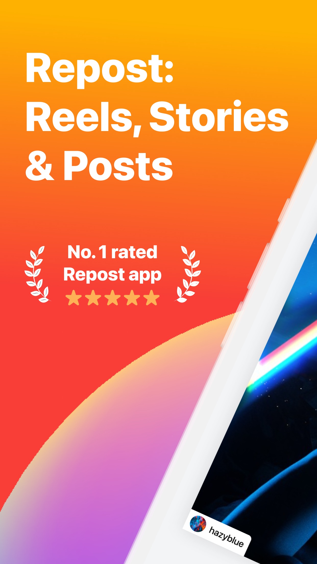 Screenshot do app Repost: For Stories and Reels