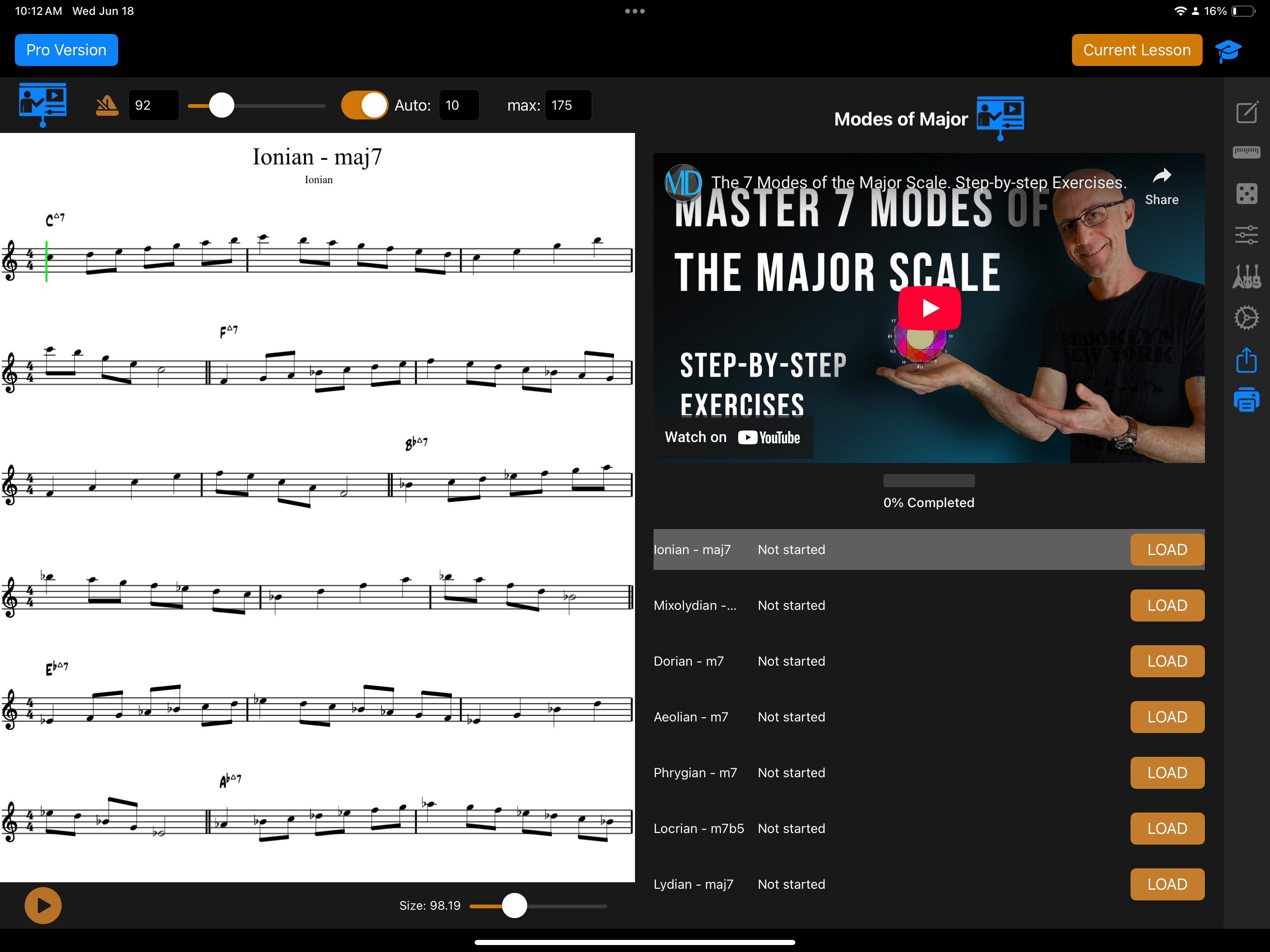 Tessitura Pro Scales