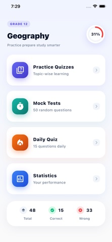 Grade 12 Geography Practice iPhone screenshot