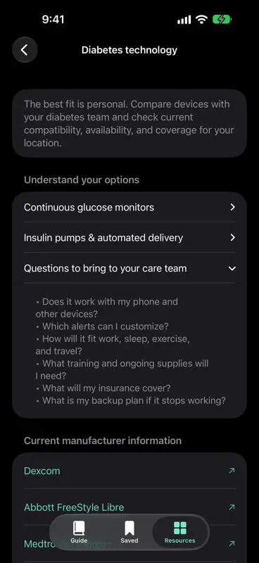 Type 1 Diabetes Guide screenshot 7 of 10