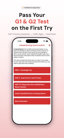 Canada Driving Test G1 and G2 screenshot