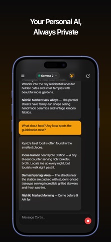 Cortis: Free AI Chat Offline iPhone screenshot