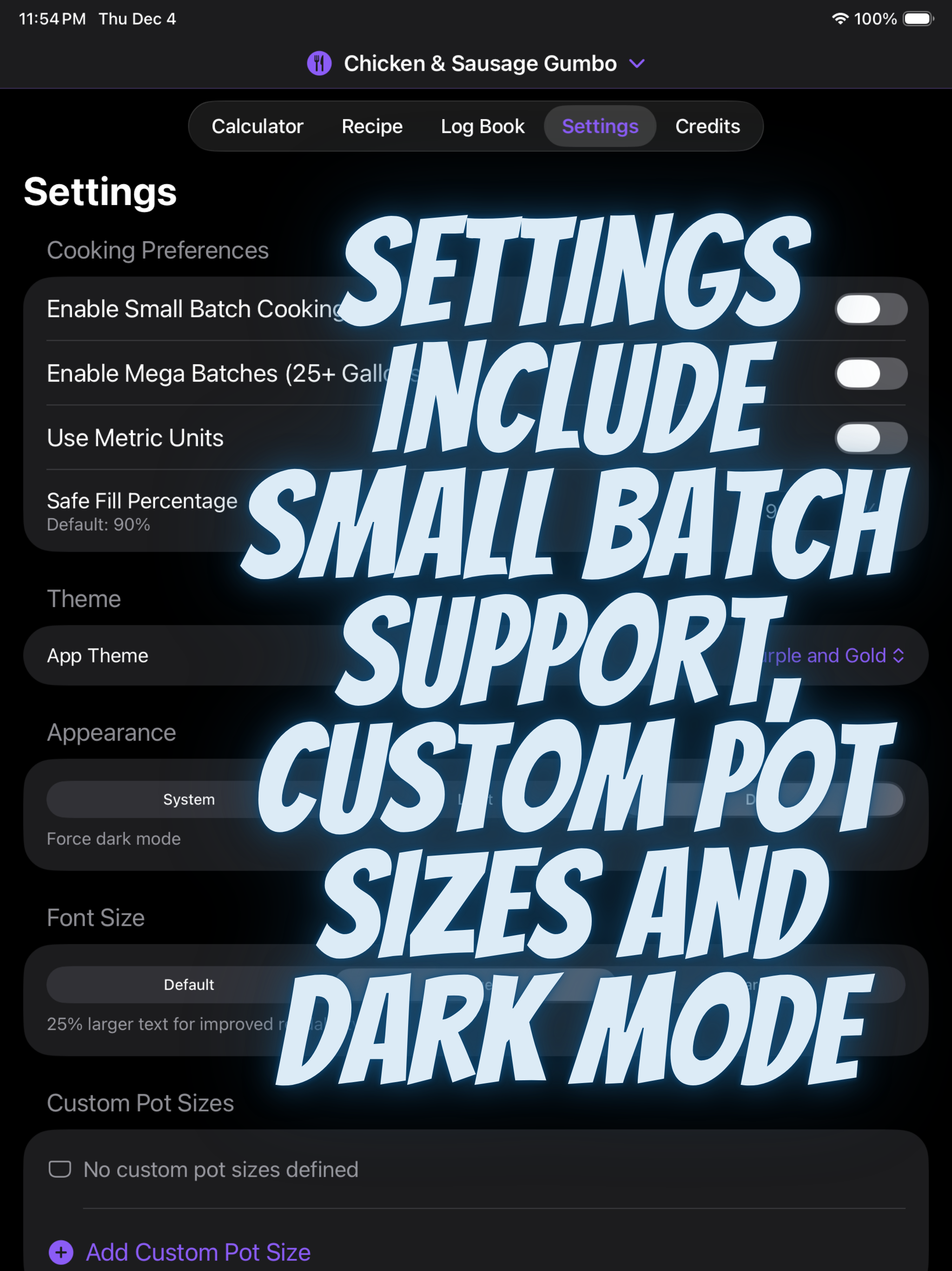 Gumbo Calculator