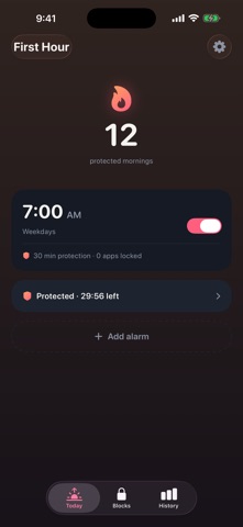 First Hour: Anti-Scroll Alarm screenshot