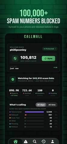 CallWall: Spam Call Blocker Screenshot 1 of 7