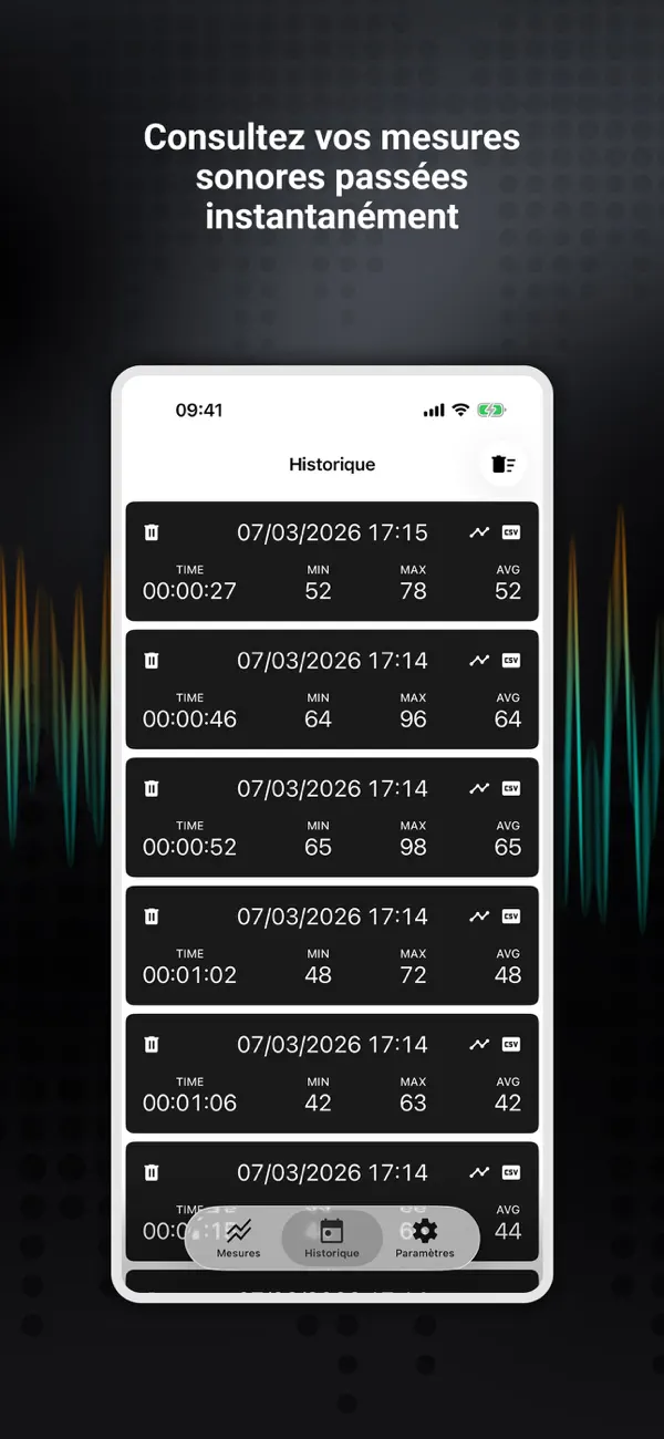 Screenshot #2 pour Sonomètre HD