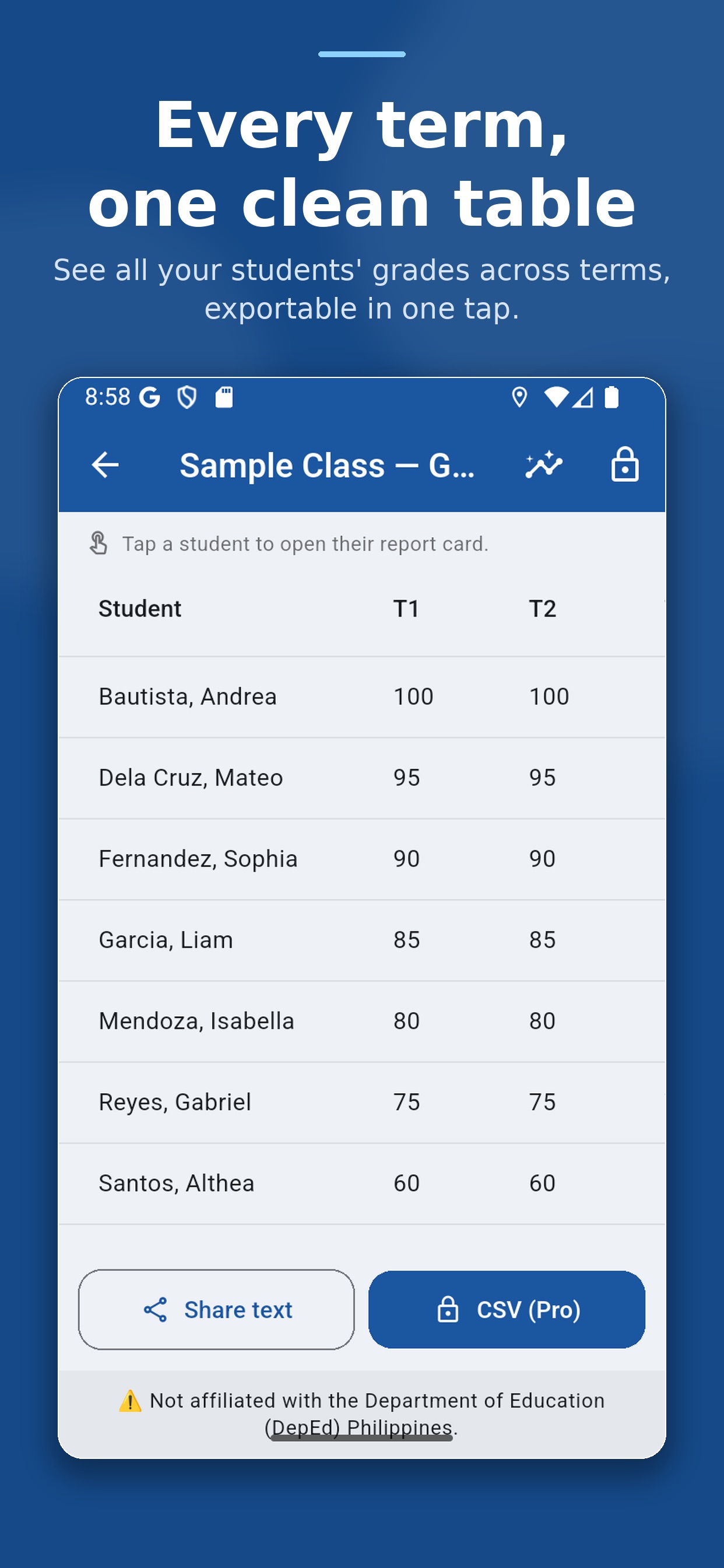Screenshot 2 of AnongKlase: Class Record