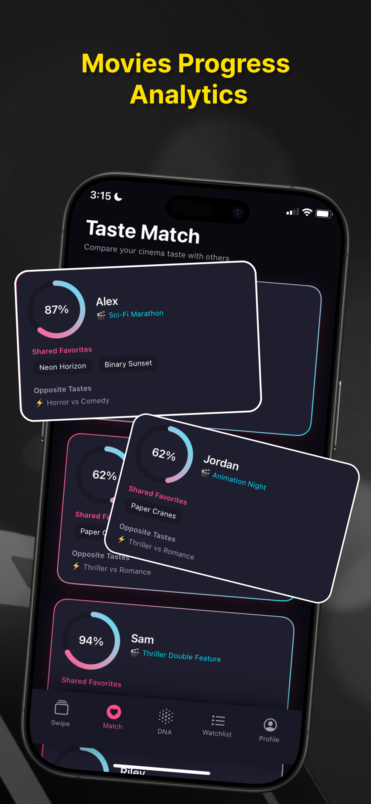 Cinema Hub - Swipe and Like