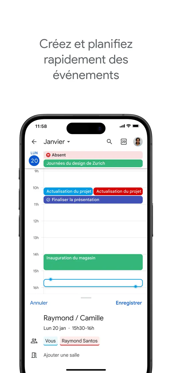 Screenshot #2 pour Google Agenda : Organisez-vous