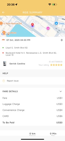 Aruba Taxi App Screenshot 8 of 10
