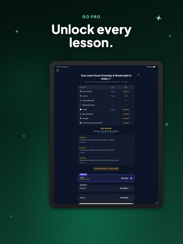 Learn Excel - Formulas Course iPad screenshot