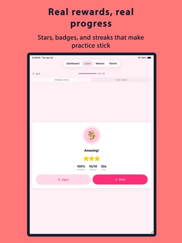Memo: Math Trainer for Kids iPad screenshot