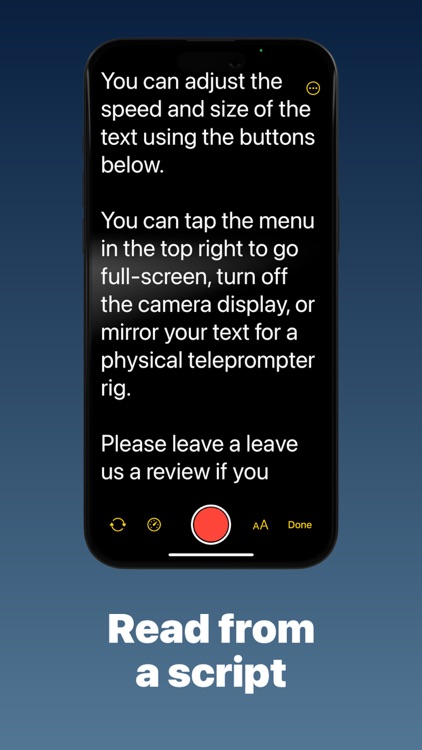 Telepromter for Video