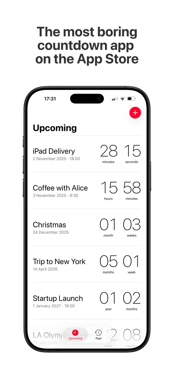 #1. Boring Countdown (iOS) Ved: GAUTHIER HIEN DESIGN