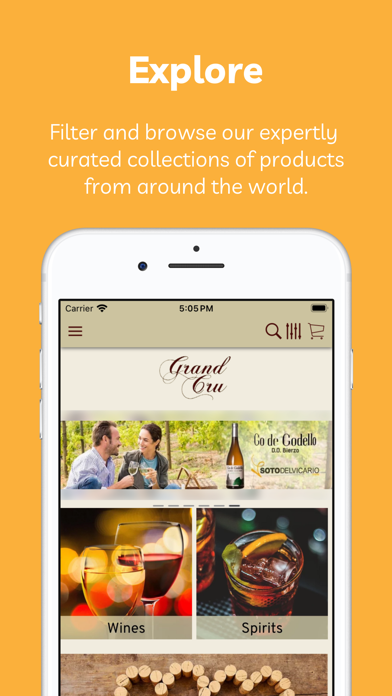 Grand Cru Wine And Spirits iPhone screenshot 1 - Shopping app