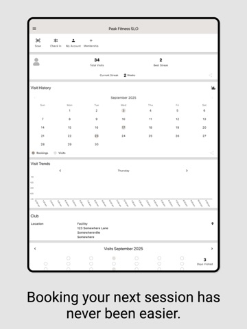 Peak Fitness SLO iPad screenshot