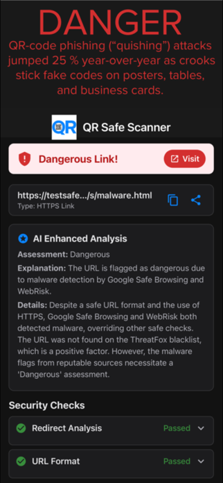 QR Safe Scanner Screenshot 1 of 4