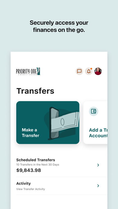 Priority One Credit Union Screenshot
