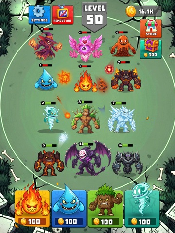 Elemental Merge : Monster Game iPad screenshot