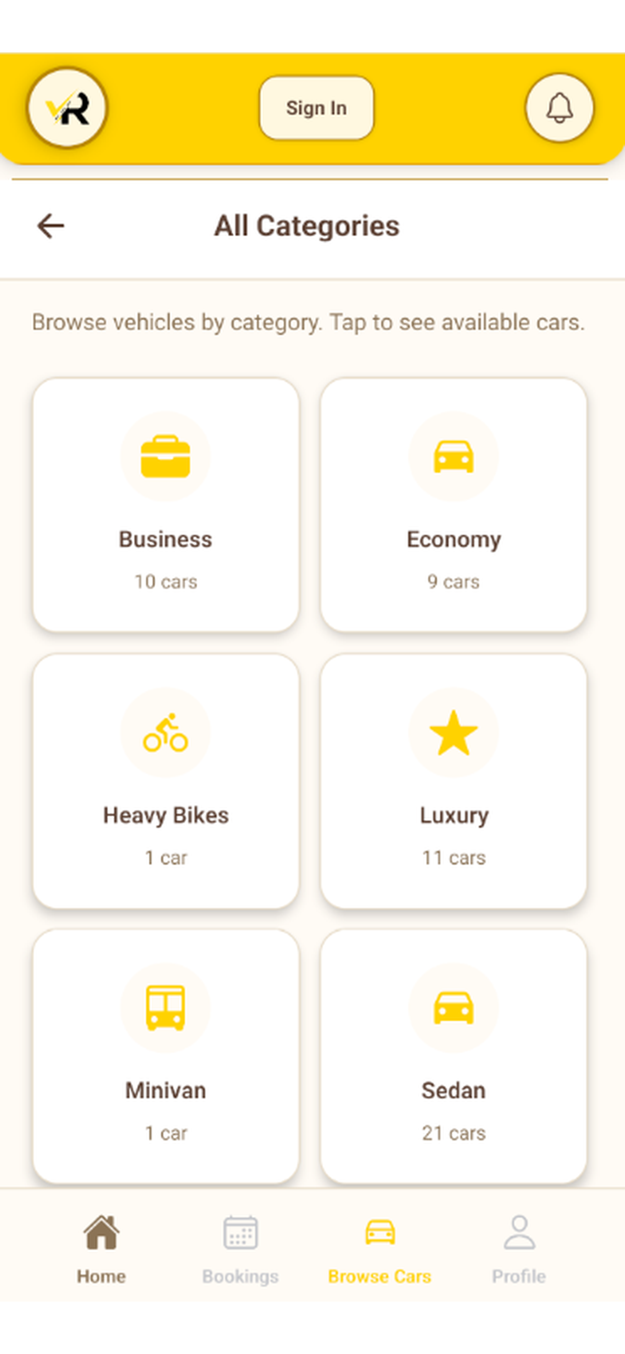 VRide rental screenshot 3