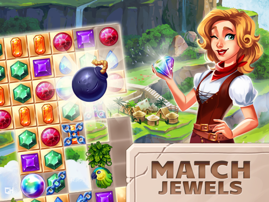 Jewel Quest - Match3 Adventure iPad screenshot 1 - Games app