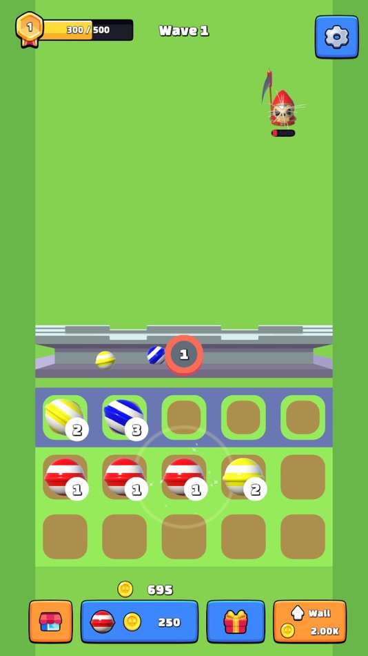 #1. Candy Cannon - Merge Defense (iOS) By: Orange Wolf