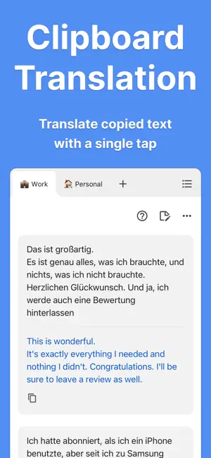 ClipTranslate - One Tap Trans screenshot 1