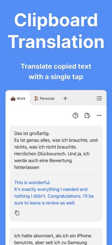 ClipTranslate - One Tap Trans iPhone screenshot