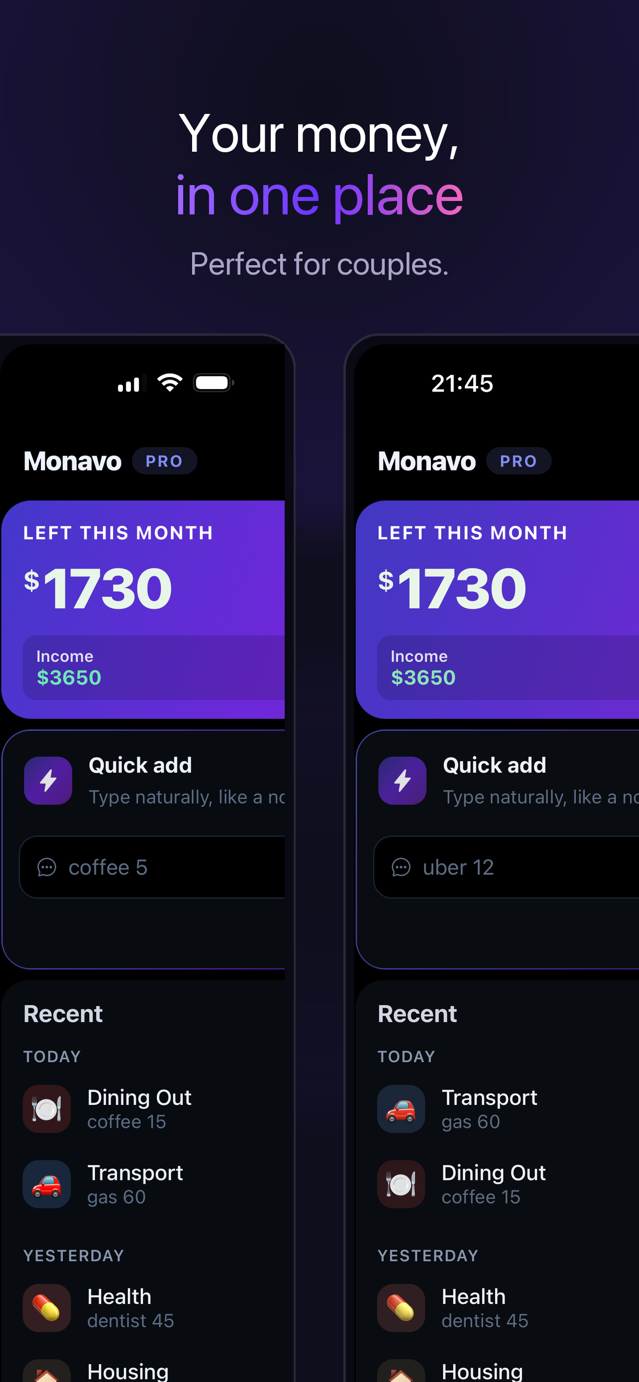 Monavo – Expense Tracker