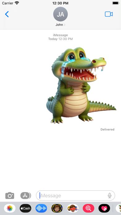 Screenshot 4 of Crocodile Tears Stickers App