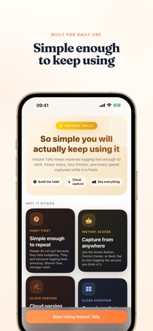 Instant Tally - AI Expense Log iPhone screenshot