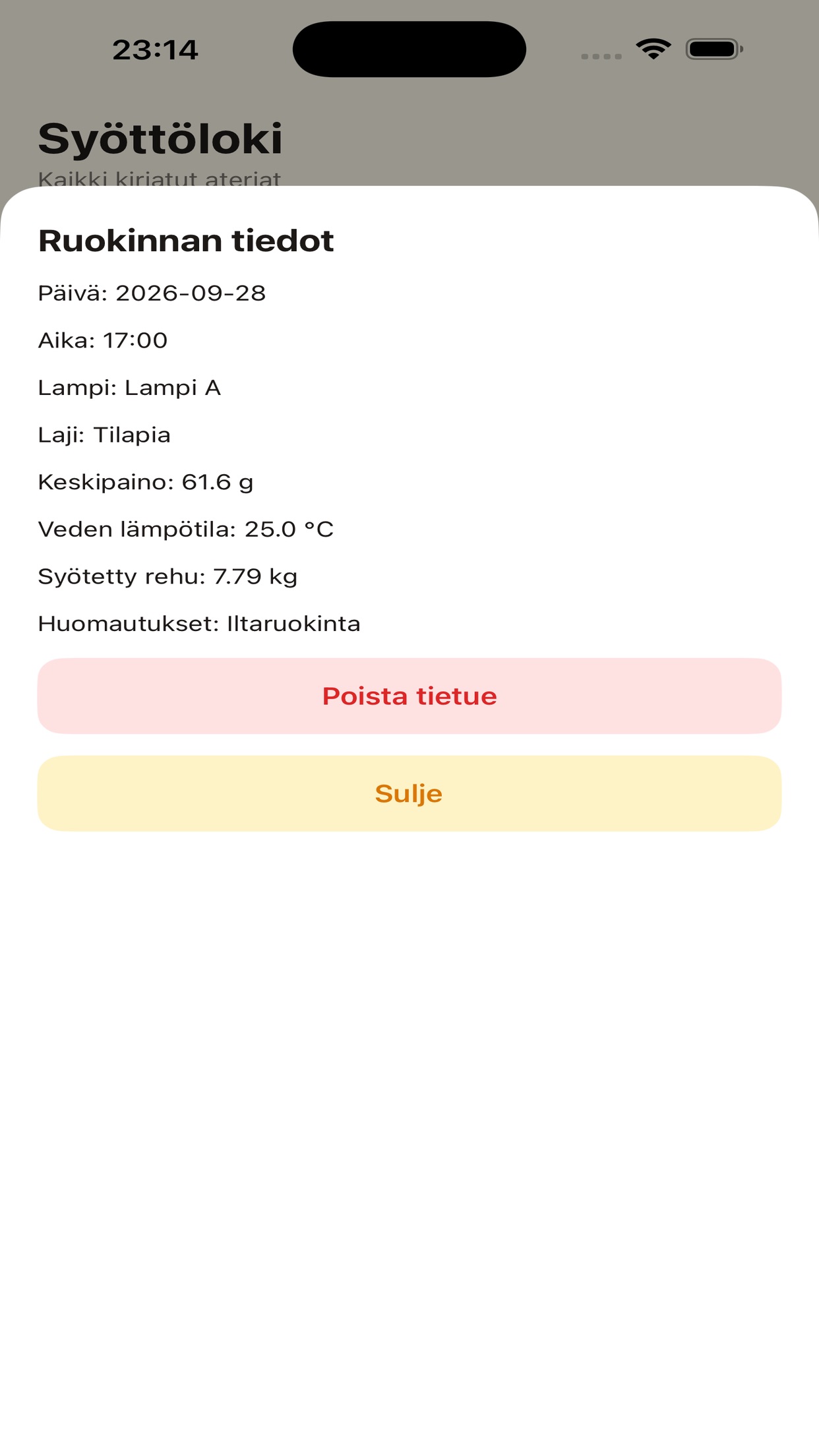 Screenshot 3 of AquaFeedCalc