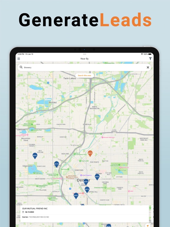 Insurance Xdate iPad screenshot 1 - Business app