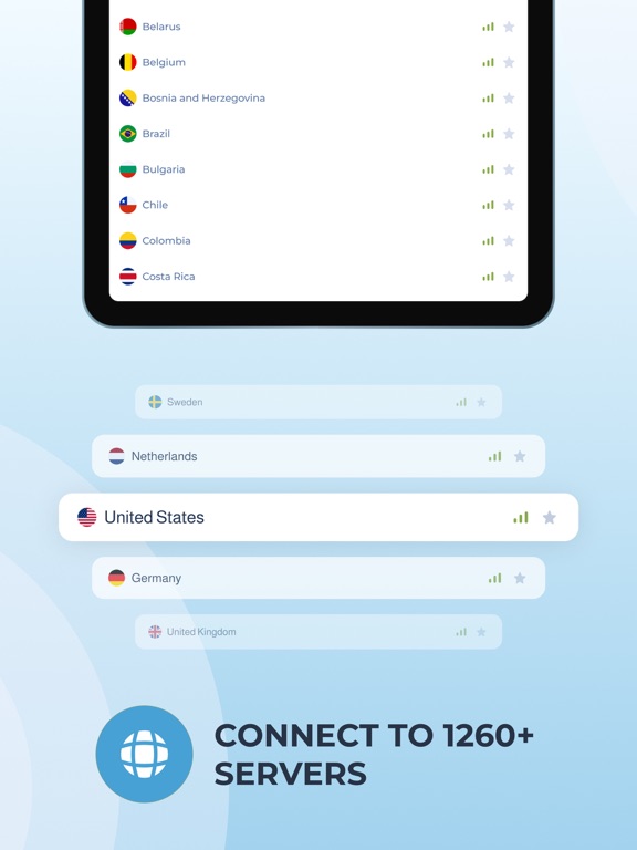 Free VPN Planet - Secure Proxy iPad screenshot 4 - Productivity app
