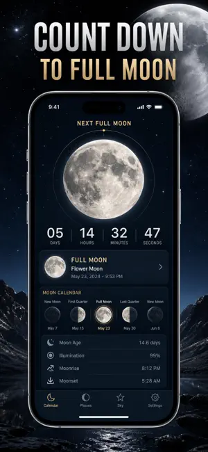 Moon Phase Tracker & Cycle screenshot 4