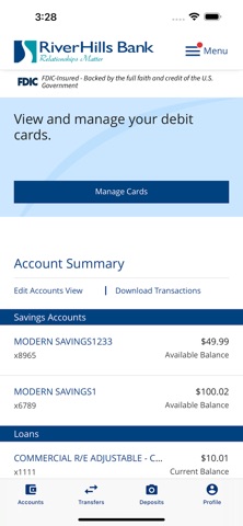 RiverHills Bank app screenshot 3