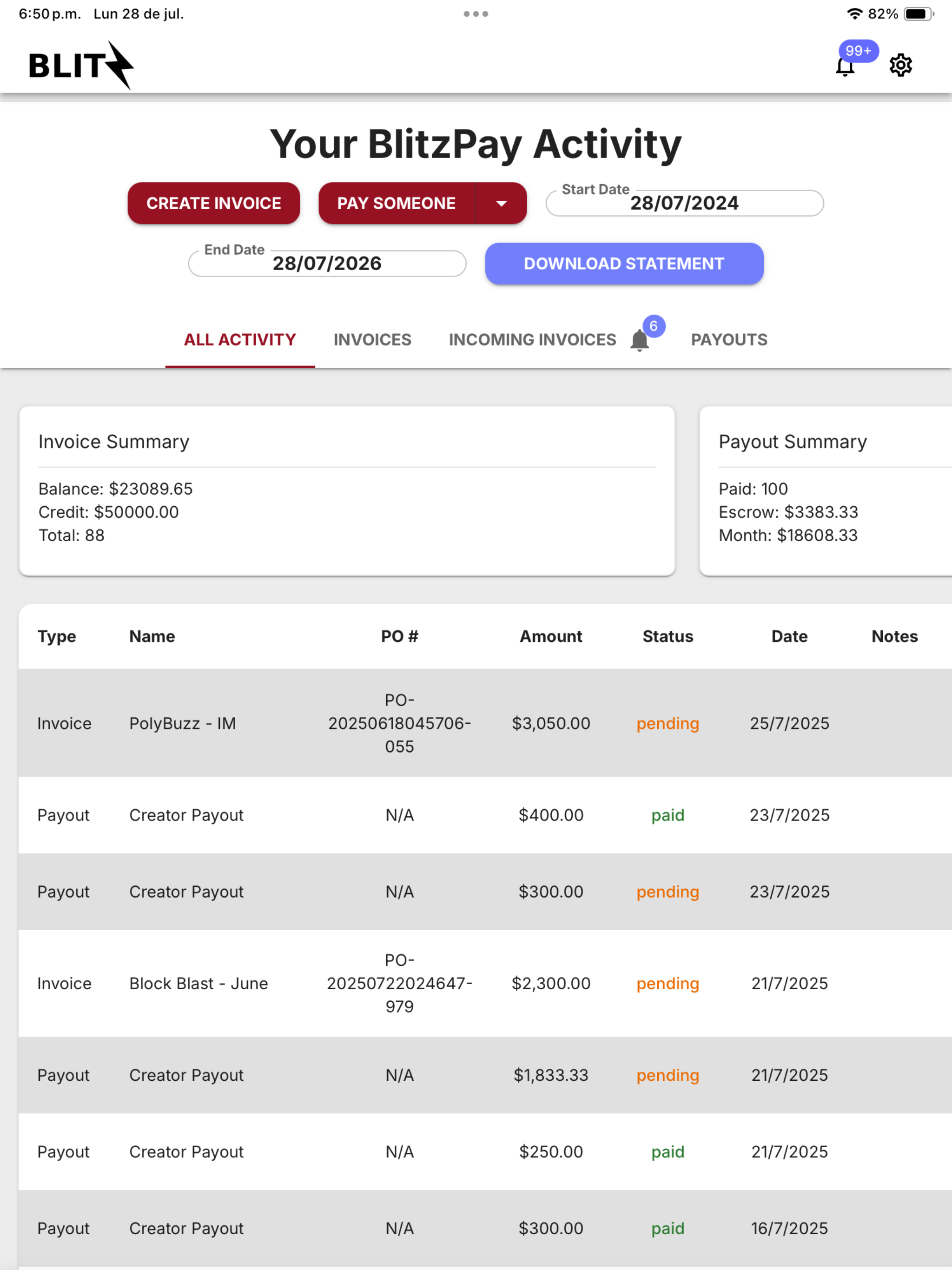 Blitz - Pay Create Collaborate screenshot 12