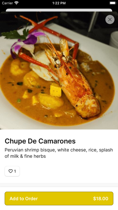 El Chaman Peruvian Restaurant iPhone screenshot 3 - Food & Drink app