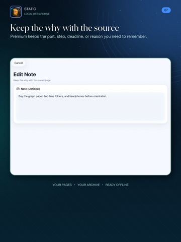 Static: Save Websites Offline iPad screenshot